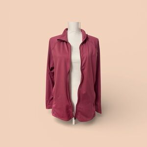 Women's Burgundy Zip-Up Jacket
